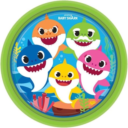 platos baby shark 2 cm 8 uds