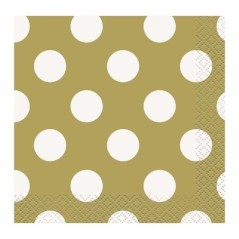 servilletas oro lunares 16 uds 13 cm