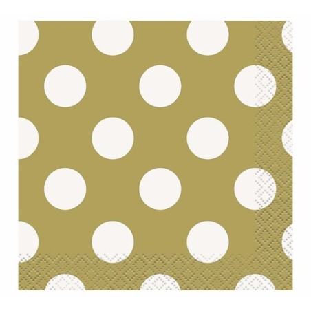 servilletas oro lunares 16 uds 13 cm