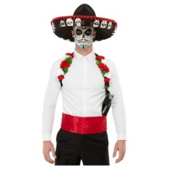 kit mariachi dia muertos sombrero