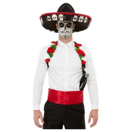 kit mariachi dia muertos sombrero