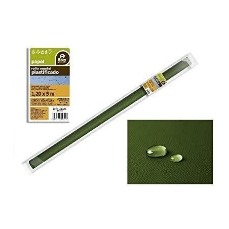 mantel rollo plastificado verde 5 x 120 metros
