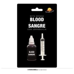 sangre falsa artificial con jeringuilla halloween