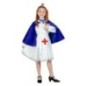 Disfraz enfermera blanca con capa  azul niña