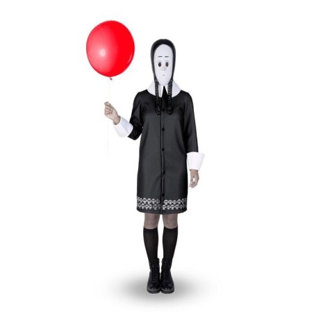 Disfraz Miercoles Adams orignal para mujer talla ML-Tus Disfraces