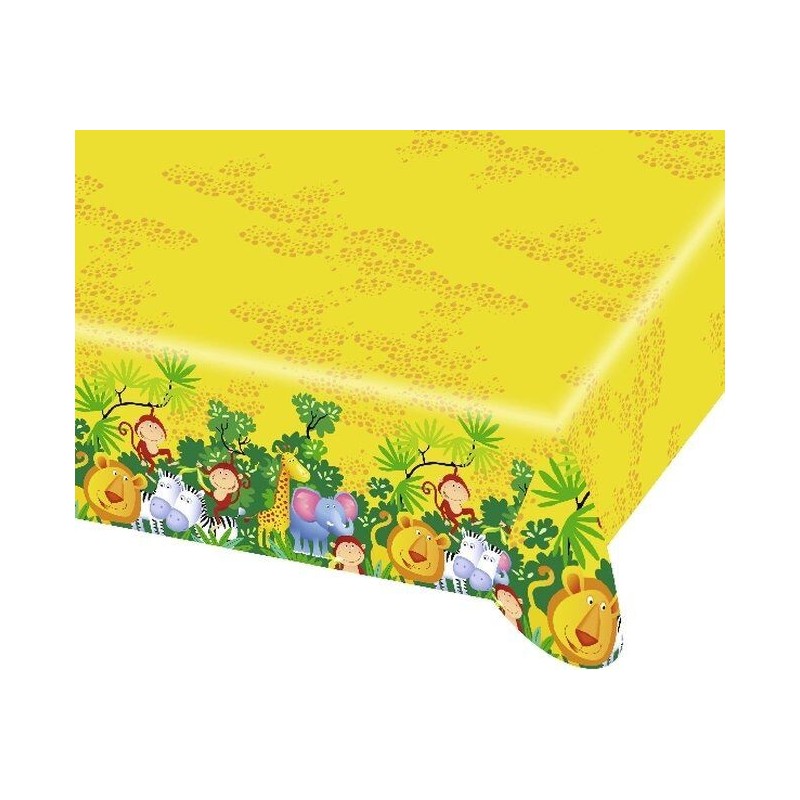 Mantel plastico safari animales jungla 120x180 cm