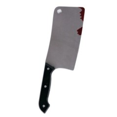 cuchillo con sangre carnicero cortador 295 cm plastico