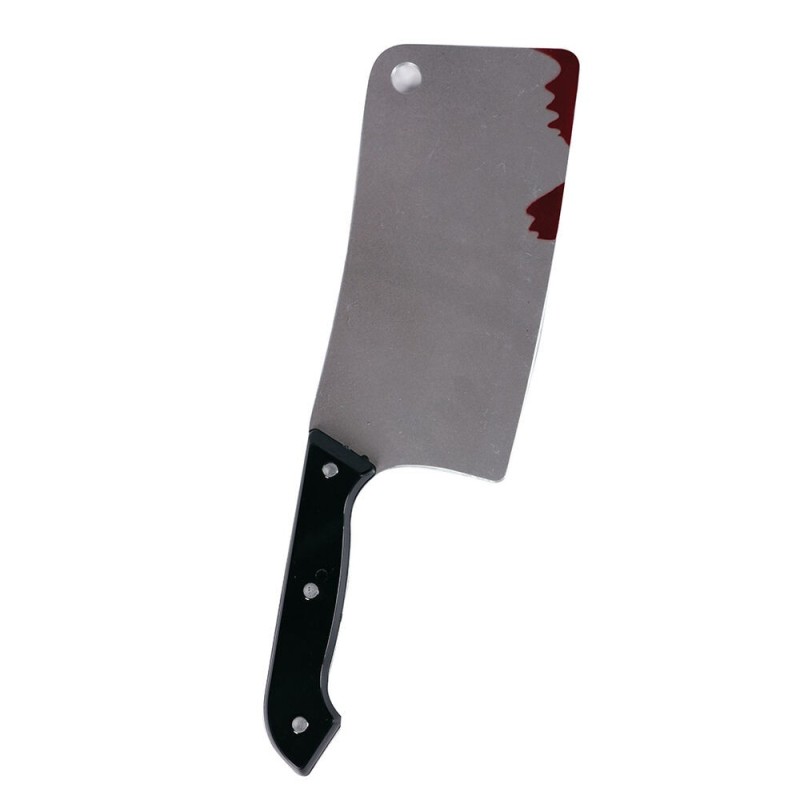 Cuchillo con sangre carnicero cortador 29,5 cm plastico