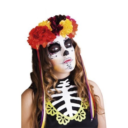 diadema flores katrina dia de muertos