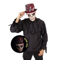 sombrero copa calaveras y rosas