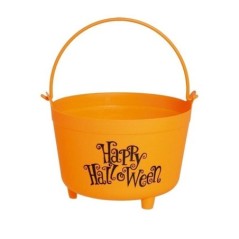 caldero halloween naranja 30 cm
