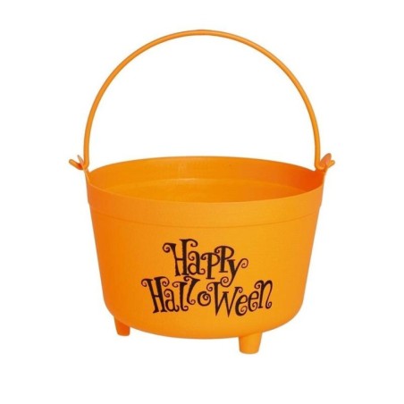 caldero halloween naranja 30 cm