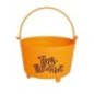 Caldero halloween naranja 30 cm
