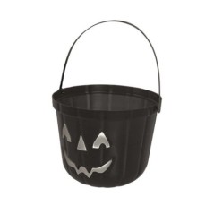 caldero recoge caramelos halloween negro 20 cm
