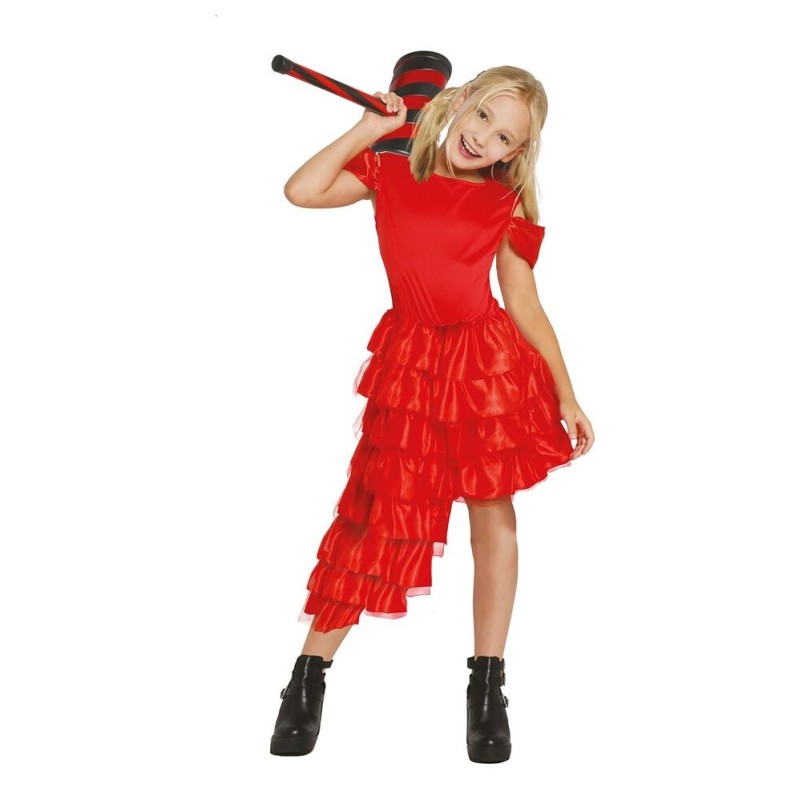 Disfraz Arlequinn vestido rojo niña tallas