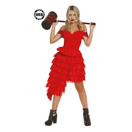 disfraz arlequinn vestido rojo talla 14 16 anos