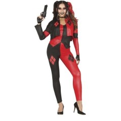 disfraz arlequinn rojo y negro nina tallas