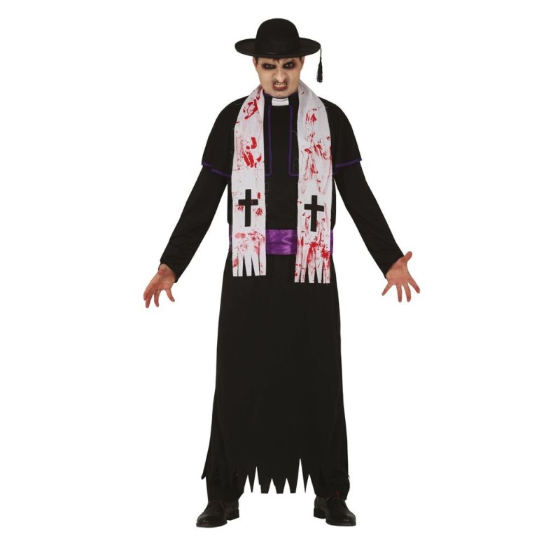 Disfraz cura padre Karras exorcista tallas