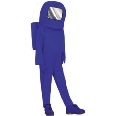 disfraz astronauta among us azul para nino talla 5 6 anos