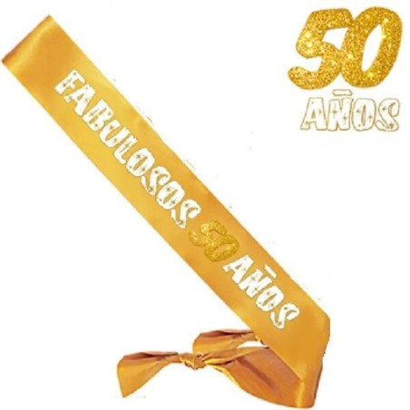 banda faubolosos 50 anos oro purpurina