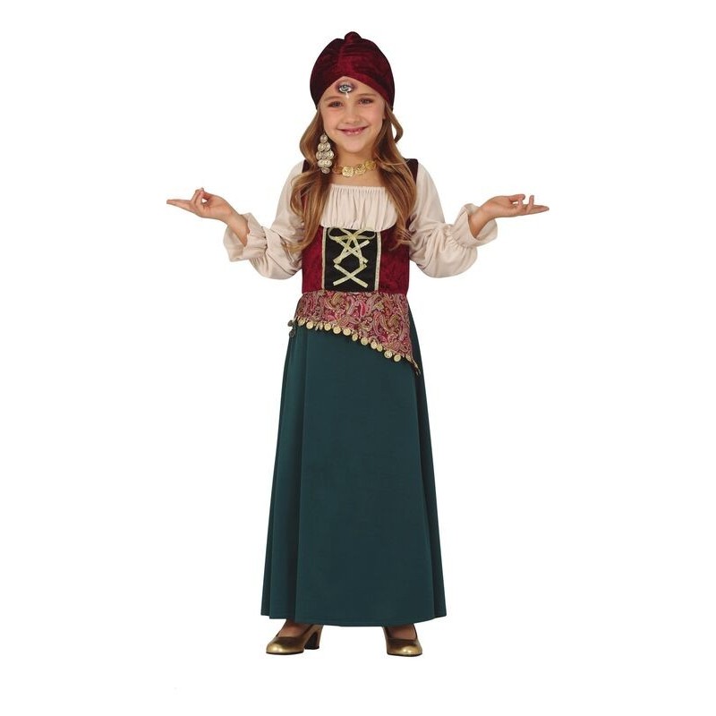 Disfraz bruja pitonisa gitana para niña tallas