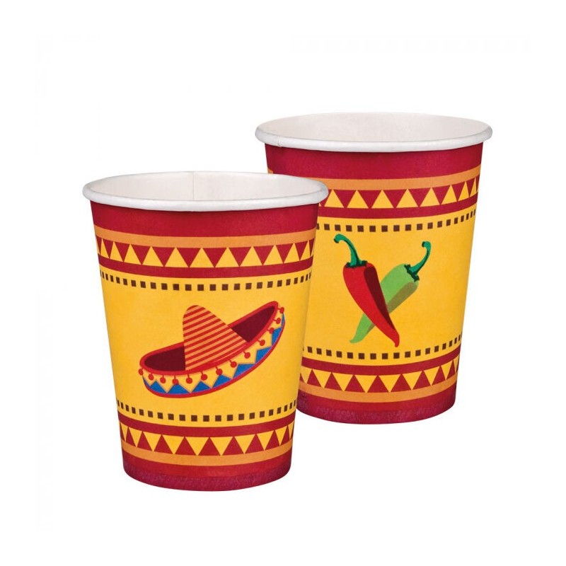 Vasos fiesta mejicana 10 uds