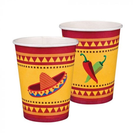 vasos fiesta mejicana 10 uds