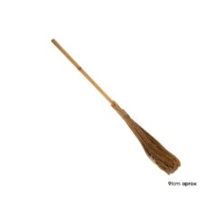 escoba de bruja de paja 91 cm