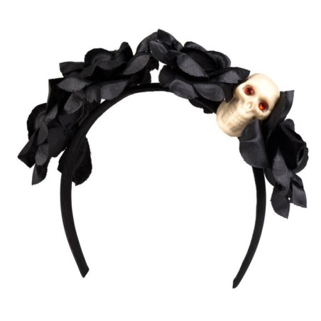 tiara flores negras la muerte