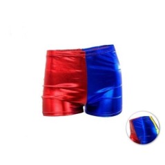 shorts azul y rojo harley quinn mujer