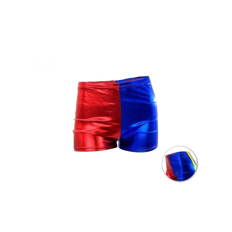 Shorts azul y rojo Harley Quinn mujer