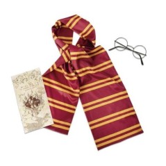 conjunto harry potter gafas bufanda y mapa