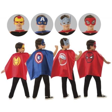 set super heroe marvel capa y antifaz