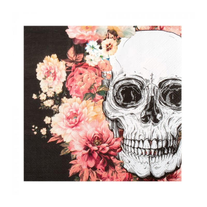 Servilletas calavera mejicana dia muertos 12 uds