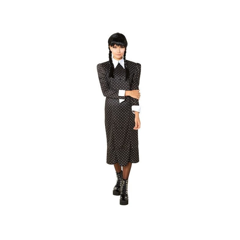 Disfraz Miercoles Addams vestido original para mujer