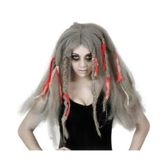 peluca zombie pirata gris cardada