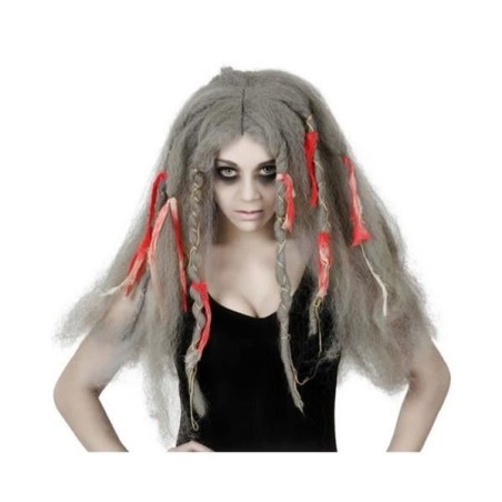 peluca zombie pirata gris cardada