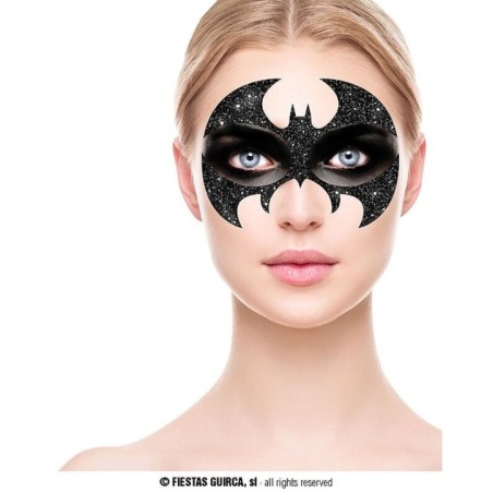 maquillaje gliter face murcielago