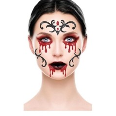 maquillaje glitter face vampiresa