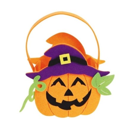 cesta calabaza recogecaramelos halloween 20 cm