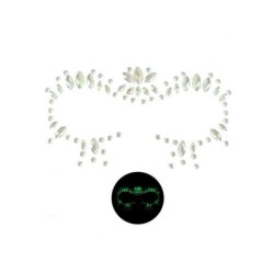gemas o piedras adhesivas cara brillan oscuridad
