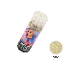 spray o laca de pelo destellos purpurina
