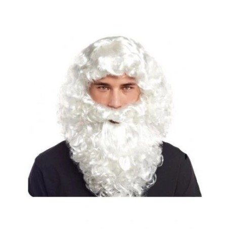 peluca con barba blanca para rey mago melchor