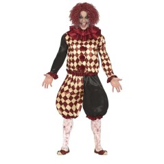 disfraz payaso halloween rombos arlequin