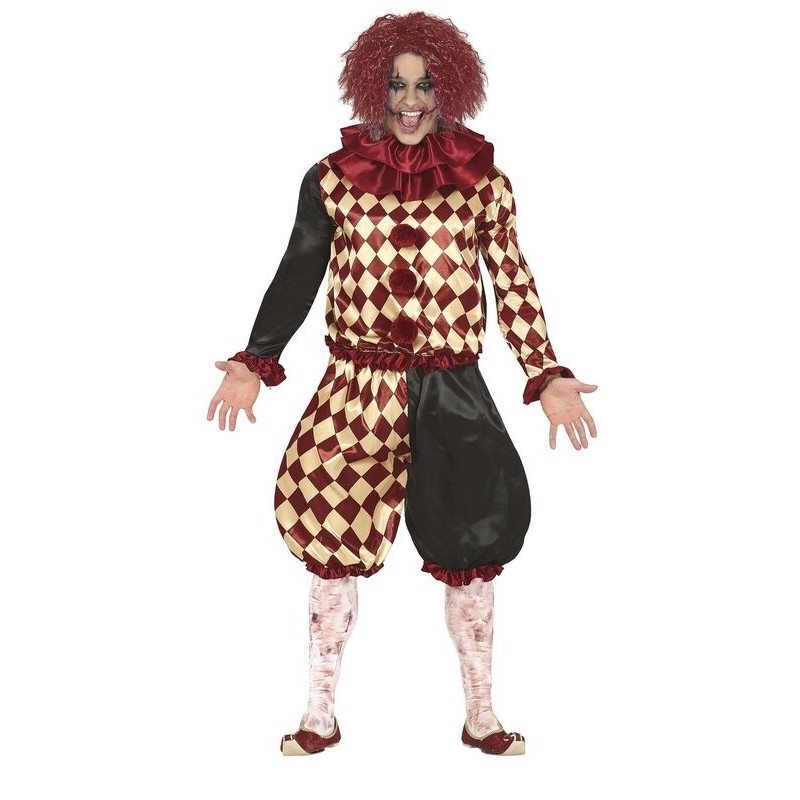 Disfraz payaso halloween rombos arlequin