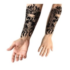 tatuajes para brazos calavera 14x30 cm calcomanias