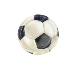 platos balon de futbol 6 uds de 23 cm