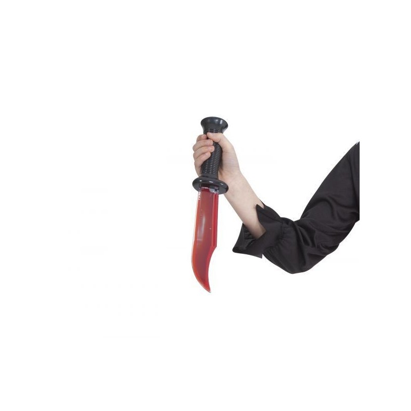 Cuchillo con sangre 33 cm para halloween