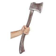hacha sangrienta realista juguete halloween 60 cm