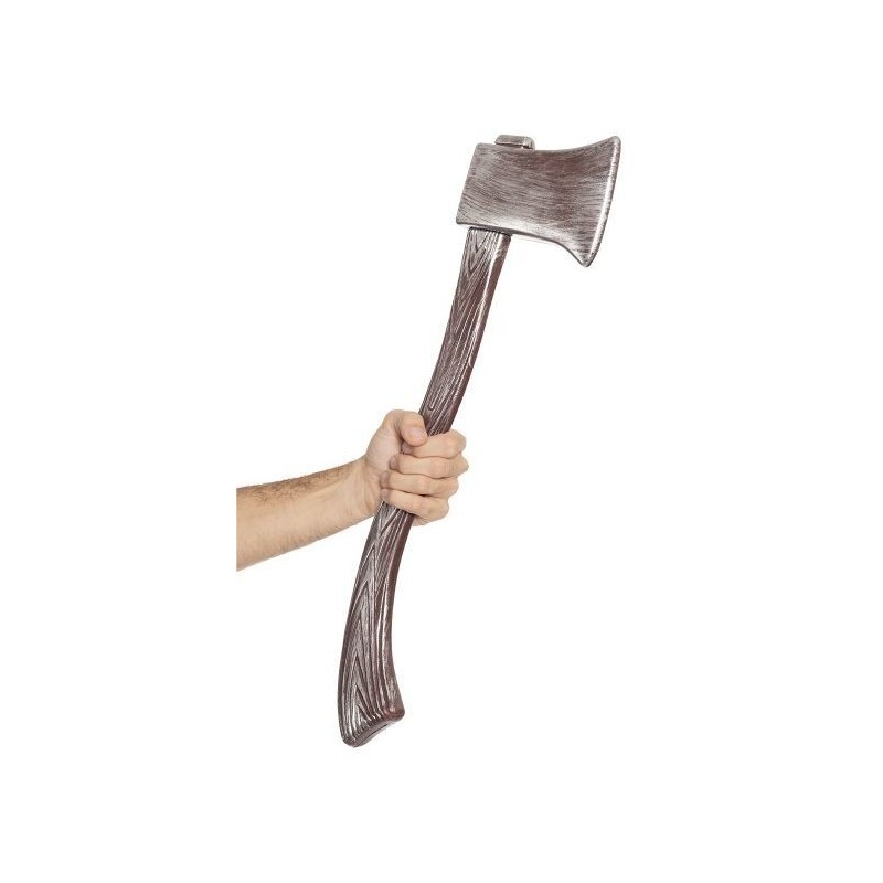 Hacha sangrienta realista juguete halloween 60 cm